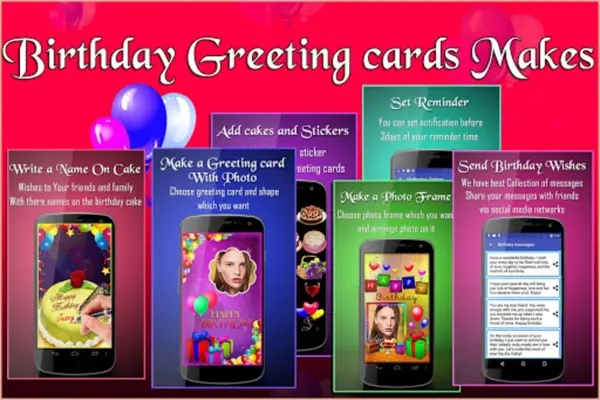 Birthday Greeting Cards Maker android App screenshot 0