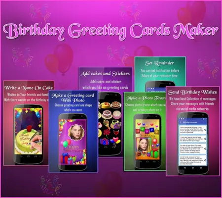 Birthday Greeting Cards Maker android App screenshot 1